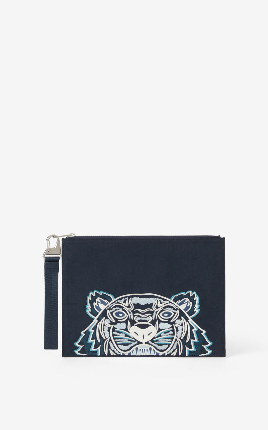 Kenzo Large canvas Kampus 虎 クラッチバッグ メンズ 青 - HIUTDX980